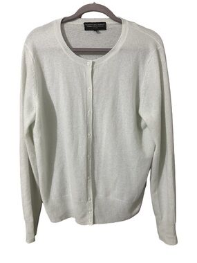 Hudson’s Bay Soft Mint Green Button-Front 100% Cashmere Cardigan Sz XL Soft